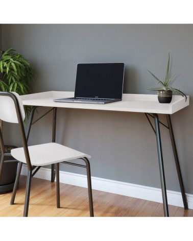 Bureau design métal et bois blanc