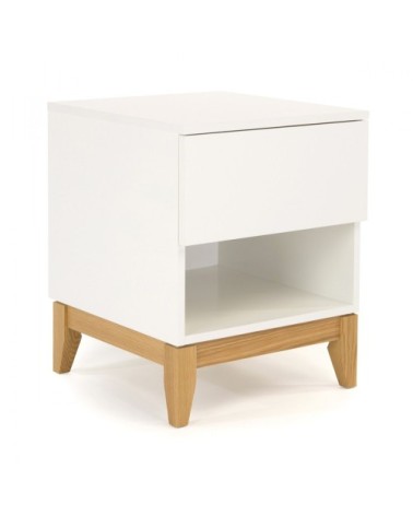 Table et chevet design scandinave 1 niche blanc