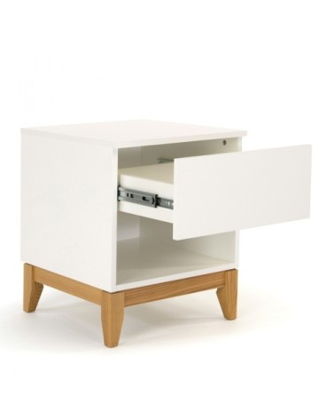 Table et chevet design scandinave 1 niche blanc