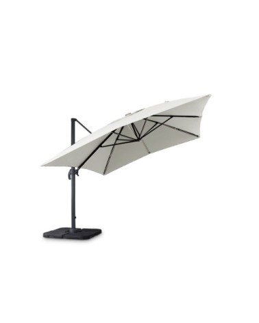 Parasol déporté solaire LED écru 3x4m