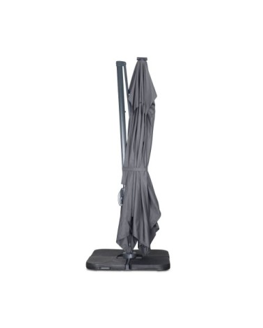 Parasol déporté solaire LED gris 3x4m