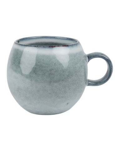 Mug en grès bleu gris