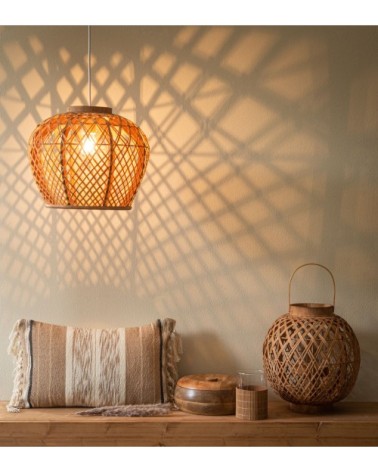 Suspension en bambou ajouré