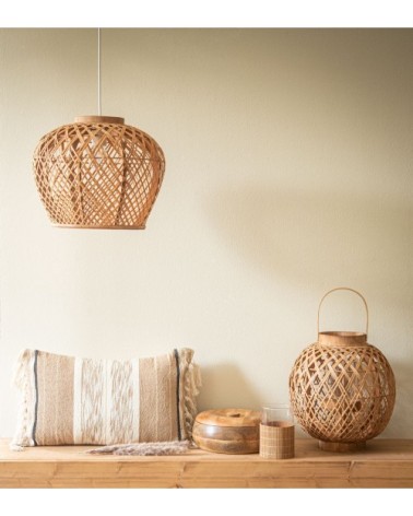 Suspension en bambou ajouré