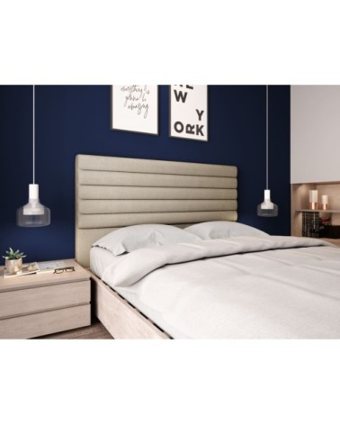 Tête de lit en tissu - beige - 140 cm