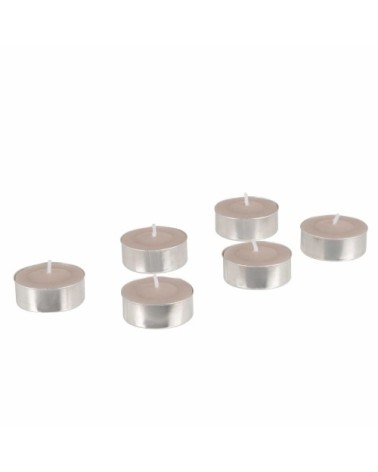 Bougies chauffe-plat taupe (x6)