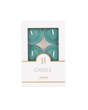 Bougies chauffe-plat turquoise (x6)