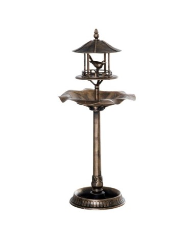 Bain d'oiseaux abreuvoir oiseaux polypropylène bronze antique