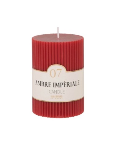 Bougie striée parfumée rouge H10, 340g