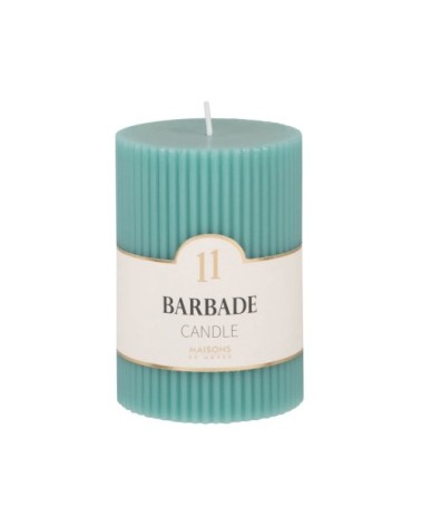 Bougie striée parfumée turquoise H10, 340g