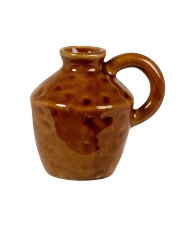 Vase en porcelaine jaune moutarde H10