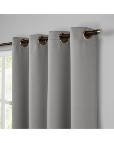 Rideaux voilage en lin Gris 140x280