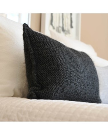 Coussin en  Alpaga anthracite 35X50 CM
