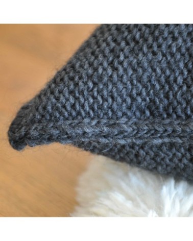 Coussin en  Alpaga anthracite 35X50 CM
