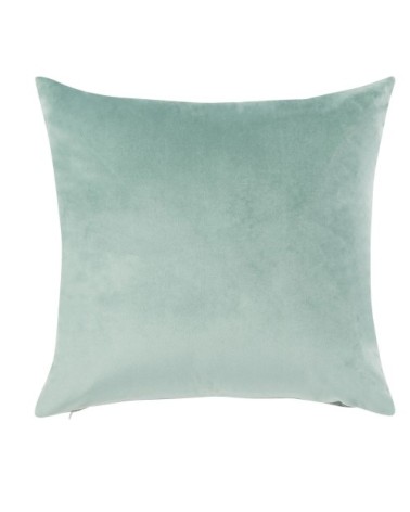 Coussin en velours bleu imprimé doré 45x45
