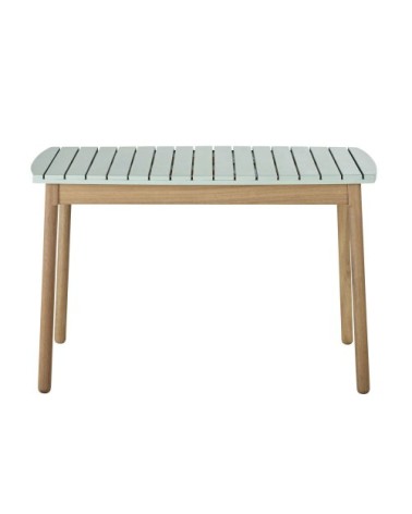 Table de jardin enfant en acacia massif vert pastel L80