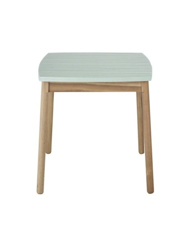 Table de jardin enfant en acacia massif vert pastel L80