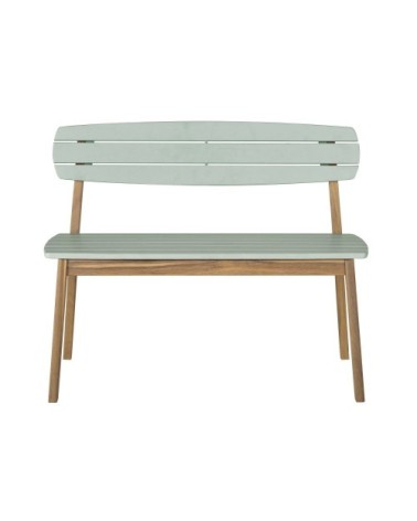 Banc de jardin enfant en acacia massif vert pastel