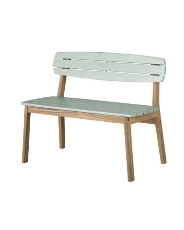 Banc de jardin enfant en acacia massif vert pastel