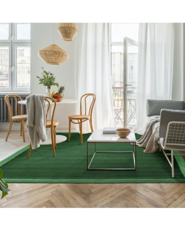 Tapis en jute vert foncé 160x230