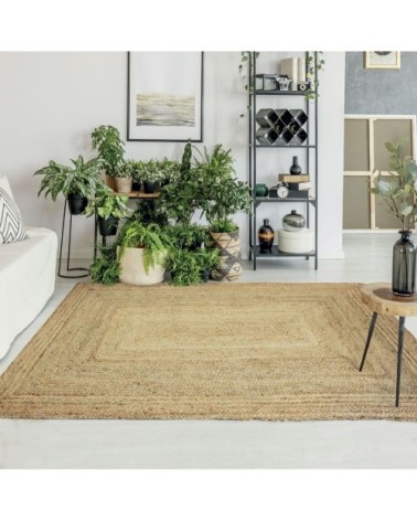 Tapis tressé en jute naturel 120x170