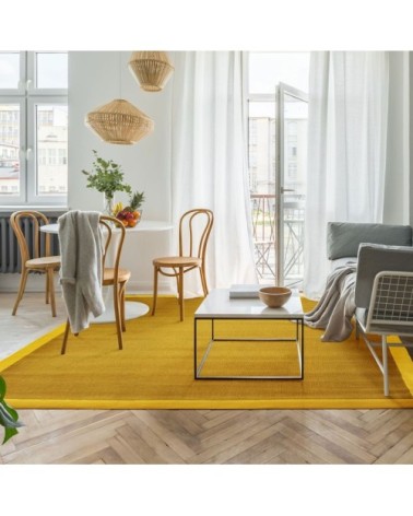Tapis en jute jaune 160x230