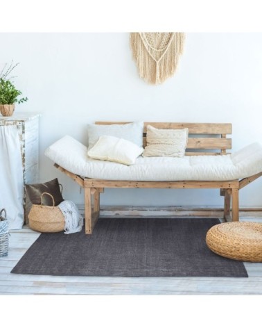 Tapis effet délavé noir 120x170