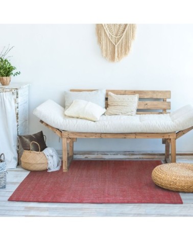 Tapis effet délavé rouge 120x170