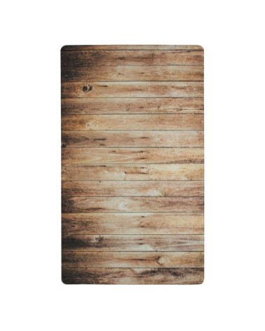 Tapis de cuisine imprimé bois marron 45x75
