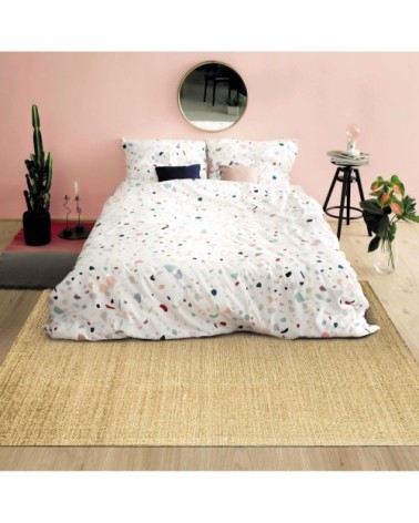 Tapis en laine et coton ocre 160x230