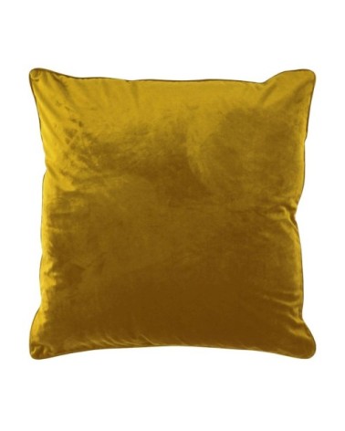Coussin en velours jaune 70x70