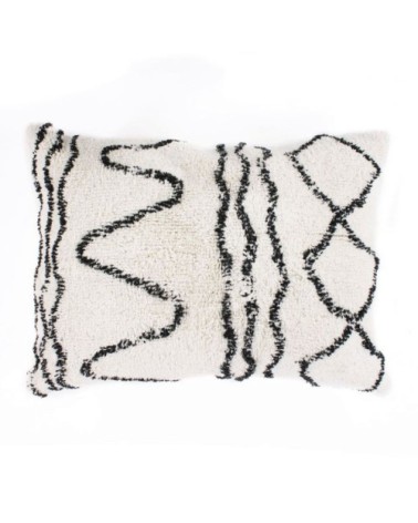 Coussin effet vintage naturel 60x80