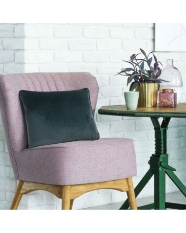 Coussin en velours gris 60x40