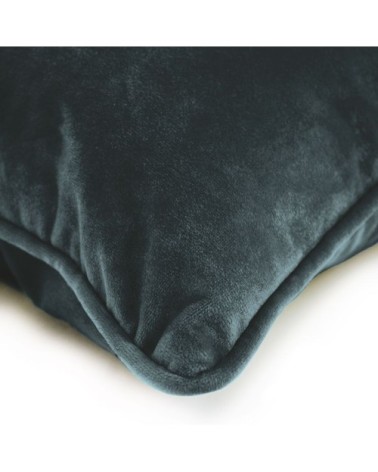 Coussin en velours gris 60x40