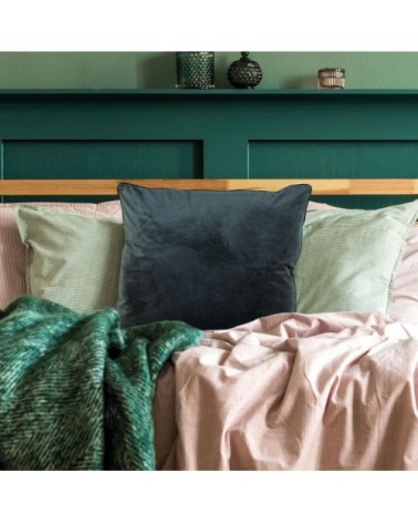 Coussin en velours gris 70x70