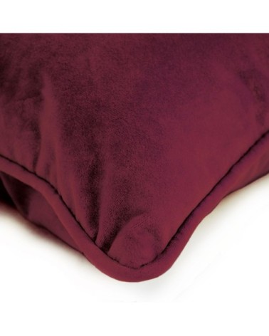 Coussin en velours rouge bourgogne 60x40