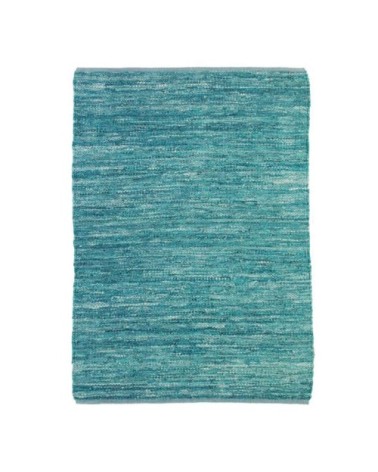 Tapis en cuir tressé bleu clair 160x230