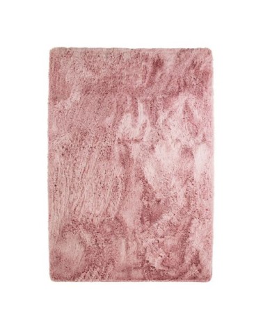 Tapis lavable à base fine et souple extra doux rose 225x340