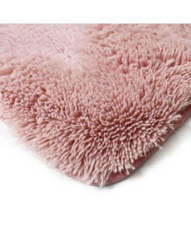 Tapis lavable à base fine et souple extra doux rose 225x340