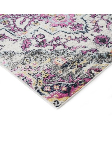 Tapis esprit médaillon vintage violet 133x190