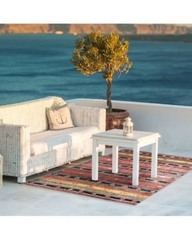 Tapis pour intérieur-extérieur lignes rouge 160x230