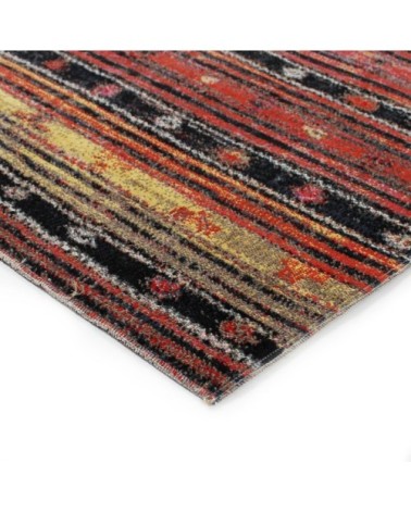 Tapis pour intérieur-extérieur lignes rouge 160x230
