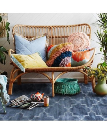 Tapis à motifs arabesques bleu 133x180