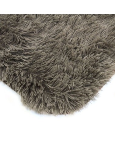 Tapis lavable à base fine et souple extra doux taupe 225x340