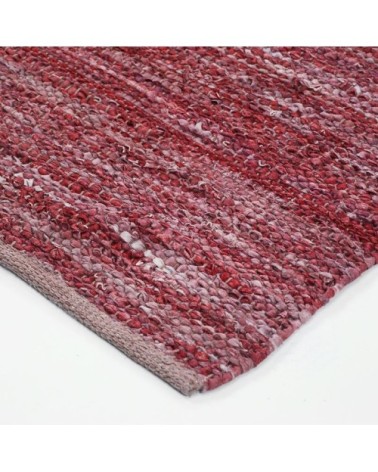 Tapis en cuir tressé burgundy 60x120