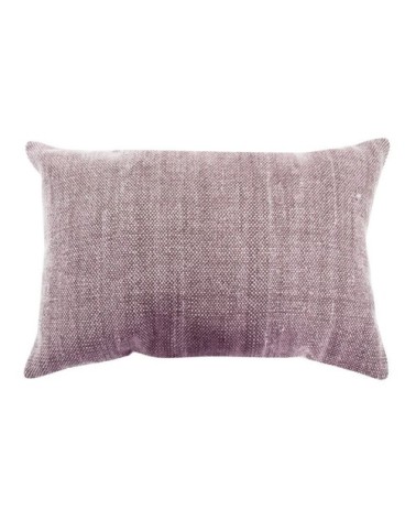 Coussin effet délavé rose poudré 60x40