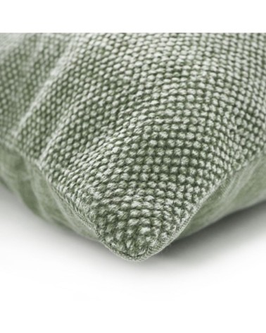 Coussin effet délavé vert clair 60x40