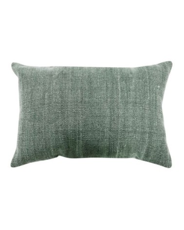 Coussin effet délavé vert foncé 60x40