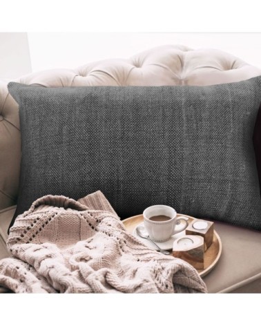 Coussin effet délavé noir 60x40