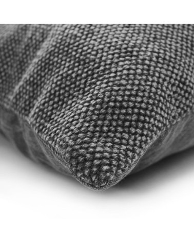 Coussin effet délavé noir 60x40